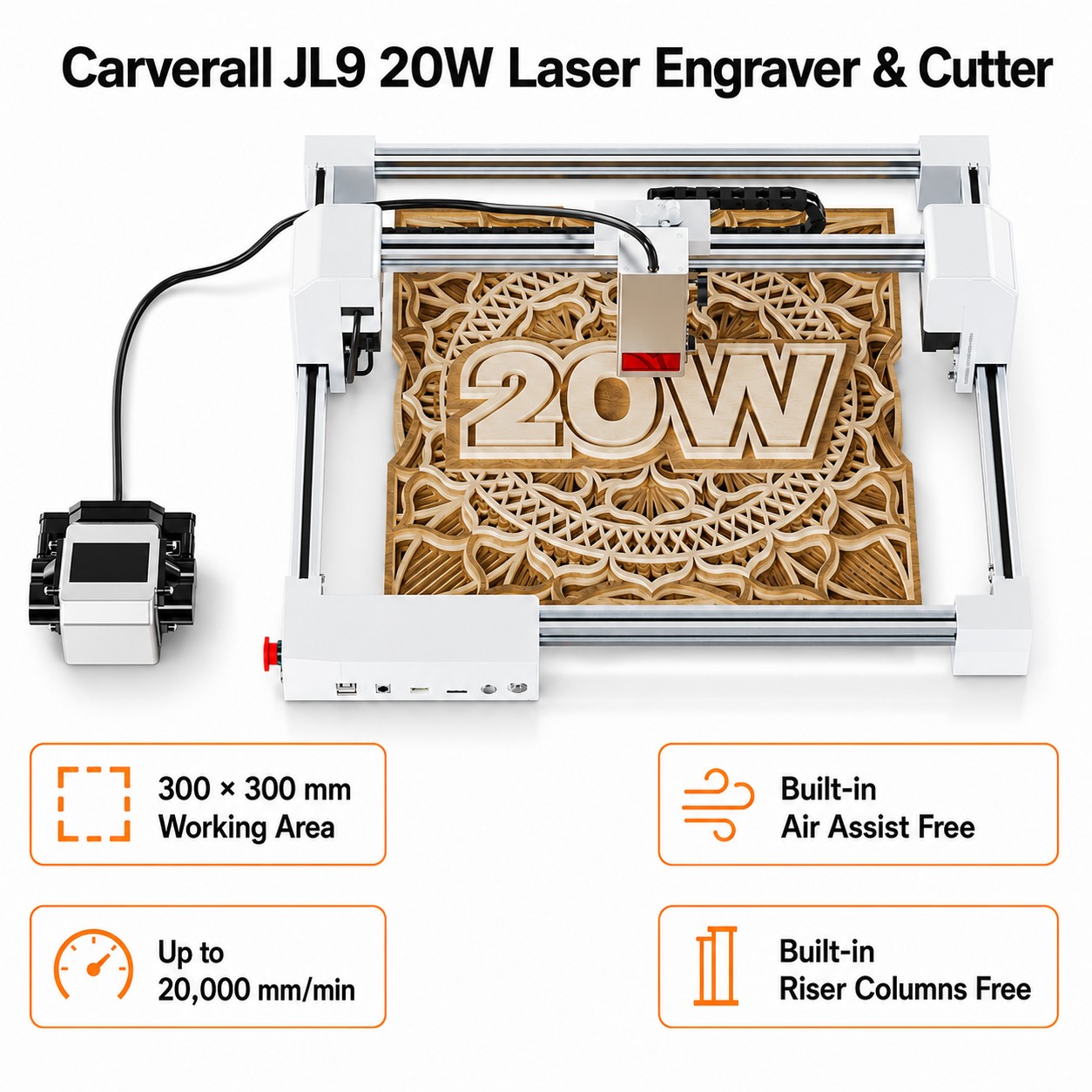 Carverall JL9 20W Laserowy Gra – Industrial Laser Applications recenzja i cena